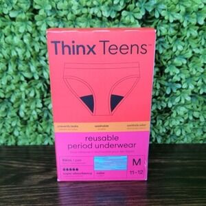 Thinx Teens Reusable Period Underwear Bikini Super Absorbency Hologram M 11-12